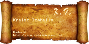 Kreisz Izabella névjegykártya